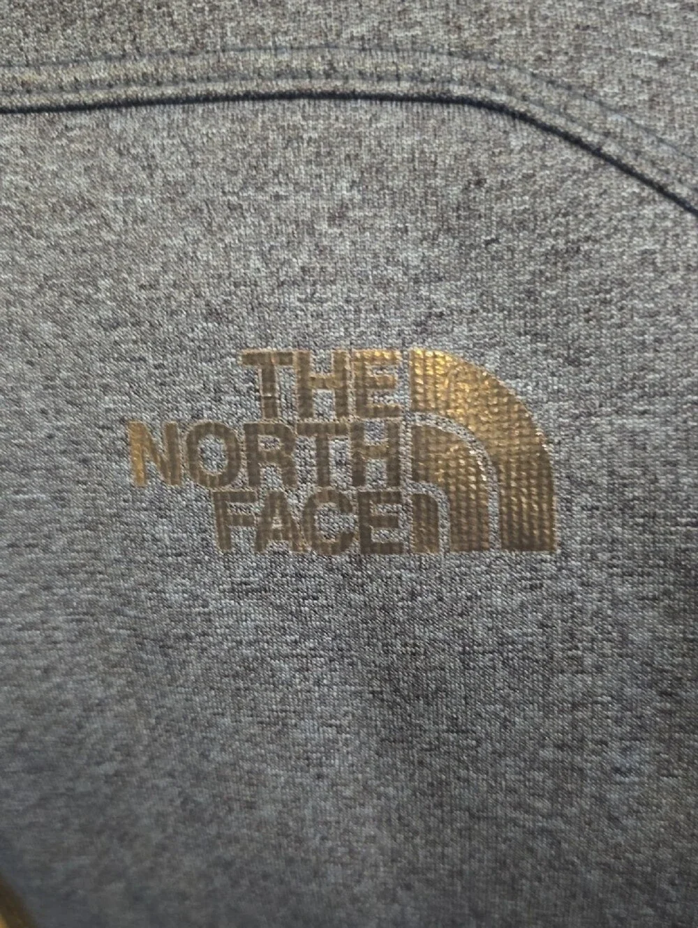 The North Face Men's Heathered Blue Hooded Zip Jacket